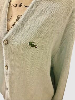Lacoste Izod Vintage Light Blue Knit Sweater Sz Large- Unisex